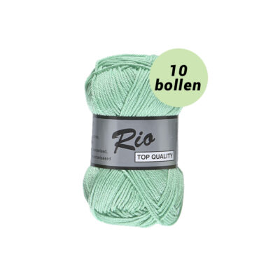 Rio mint groen 841 katoen garen - 10 bollen