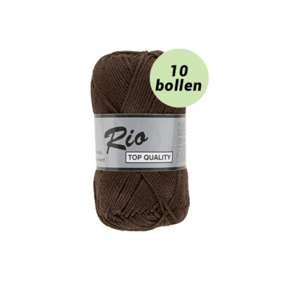 Rio donker bruin 857 katoen garen - 10 bollen