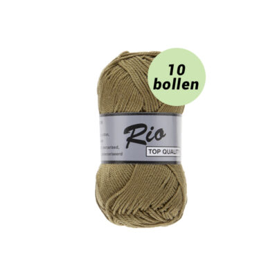 Rio groen bruin 861 katoen garen - 10 bollen
