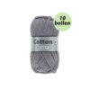 Lammy Cotton 8/4 grijs 004 katoen garen - 10 bollen