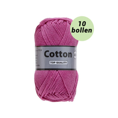 Lammy Cotton 8/4 fuchsia 014 katoen garen - 10 bollen