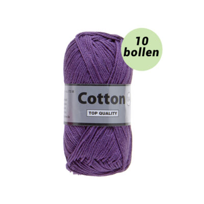 Lammy Cotton 8/4 paars 064 katoen garen - 10 bollen