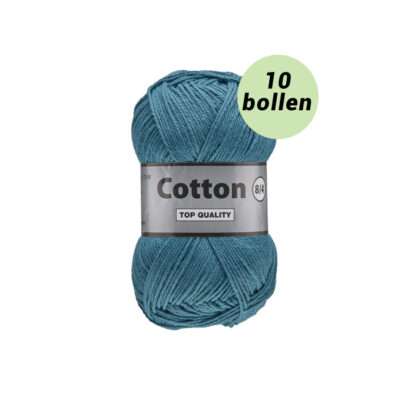 Lammy Cotton 8/4 zeegroen 457 katoen garen - 10 bollen