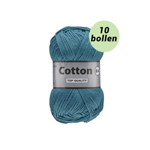 Lammy Cotton 8/4 zeegroen 457 katoen garen - 10 bollen