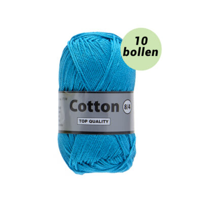 Lammy Cotton 8/4 turkoois 515 katoen garen - 10 bollen