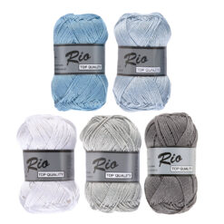 Rio set grijs blauw wit 5 bollen