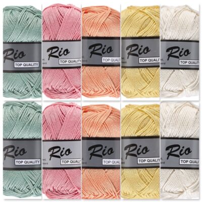 lieve kleuren katoengaren set