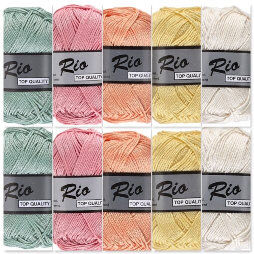 lieve kleuren katoengaren set