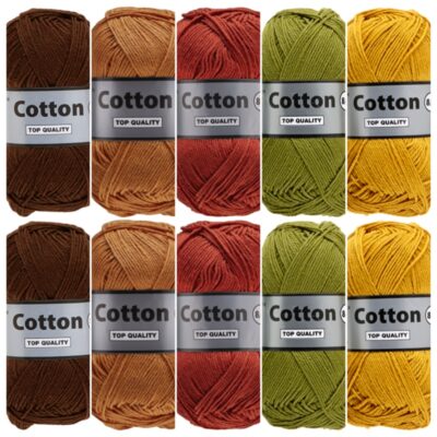 Cotton eight herfst kleuren katoengaren set