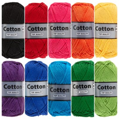 cotton eight regenboog kleuren katoengaren set