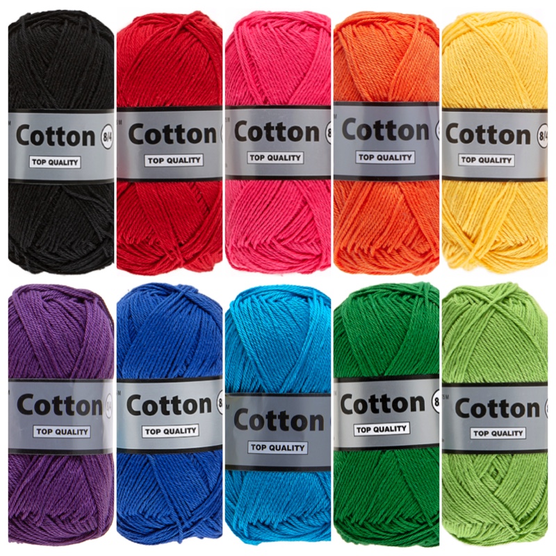 Cotton queen multi roze (9004) - katoen garen