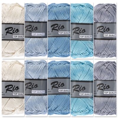 wit blauw grijs katoengaren set