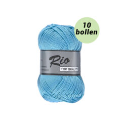 Rio licht helder blauw 838 katoen garen - 10bollen