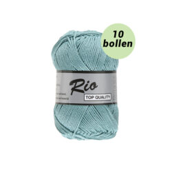 Rio licht helder blauw 838 katoen garen - 10bollen