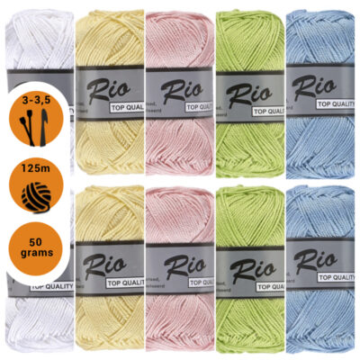 lief met wit kleuren katoengaren set