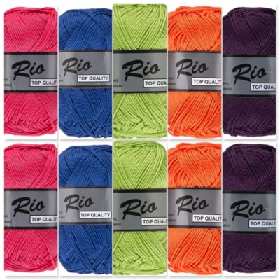 harde frisse kleuren katoengaren set