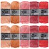 zalm roze kleuren katoengaren set