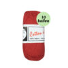 Beijer Cotton eight rood 338 katoen garen - 10 bollen