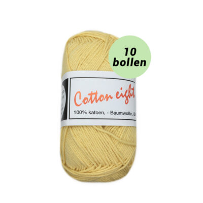 Beijer Cotton eight geel 356 katoen garen - 10 bollen