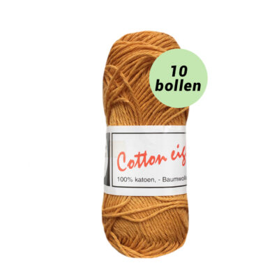 Beijer Cotton eight okergeel 358 katoen garen - 10 bollen