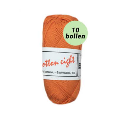 Beijer Cotton eight oranje 359 katoen garen - 10 bollen