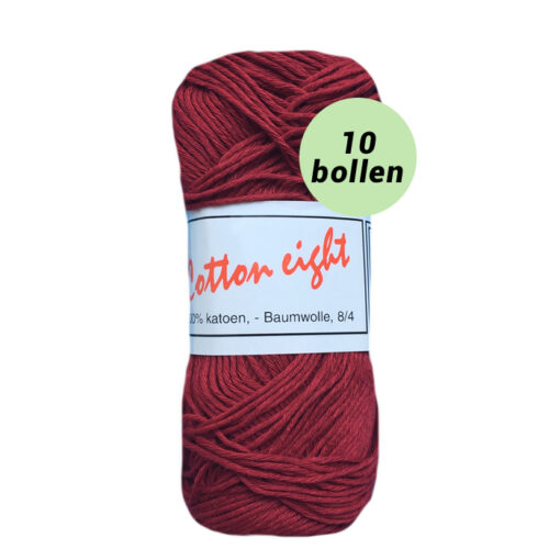 Beijer Cotton eight bordeaux 361 katoen garen - 10 bollen