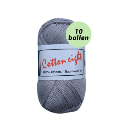 Beijer Cotton eight grijs 362 katoen garen - 10 bollen
