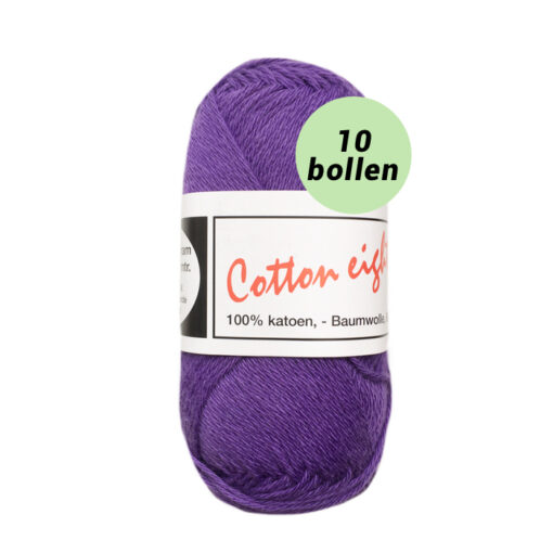 Beijer Cotton eight paars 390 katoen garen - 10 bollen