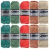 Cotton eight herfst bos kleuren katoengaren set