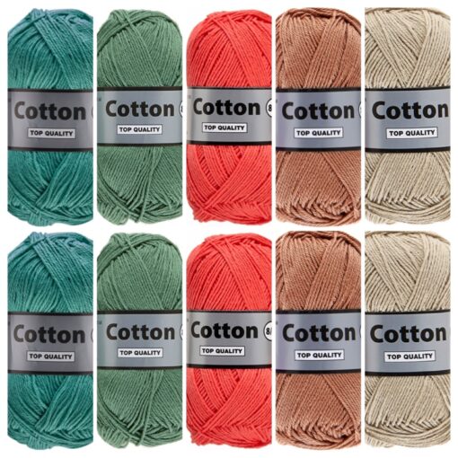 Cotton eight herfst bos kleuren katoengaren set