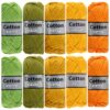 Cotton eight groen geel katoengaren set