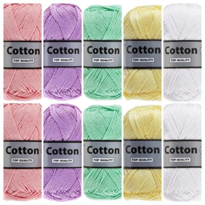 Cotton eight zacht pastel katoengaren set