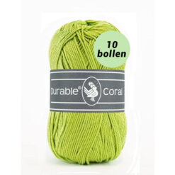 Durable Coral yellow green 2146 katoen garen - 10 bollen