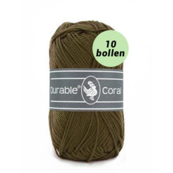 Durable Coral dark olive 2149 katoen garen - 10 bollen