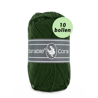 Durable Coral forest green 2150 katoen garen - 10 bollen
