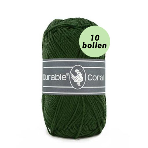 Durable Coral forest green 2150 katoen garen - 10 bollen