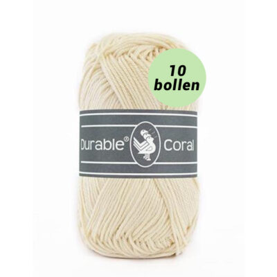 Durable Coral cream 2172 katoen garen - 10 bollen