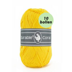 Durable Coral bright yellow 2180 katoen garen - 10 bollen
