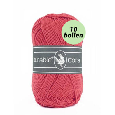 Durable Coral holly berry 221 katoen garen - 10 bollen