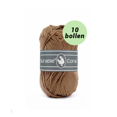 Durable Coral hazelnut 2218 katoen garen - 10 bollen