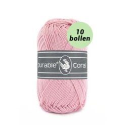 Durable Coral rosa blush 223 katoen garen - 10 bollen