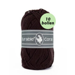 Durable Coral dark brown 2230 katoen garen - 10 bollen
