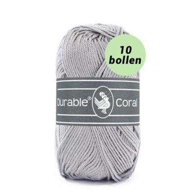 Durable Coral light grey 2232 katoen garen - 10 bollen