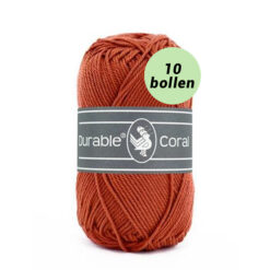 Durable Coral brick 2239 katoen garen - 10 bollen