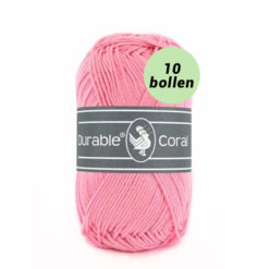 Durable Coral pink 232 katoen garen - 10 bollen