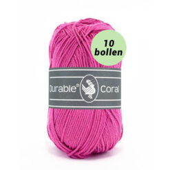 Durable Coral magenta 241 katoen garen - 10 bollen