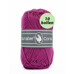 Durable Coral cerise 248 katoen garen - 10 bollen