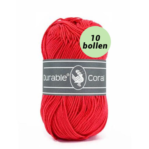 Durable Coral red 316 katoen garen - 10 bollen