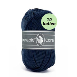 Durable Coral navy 321 katoen garen - 10 bollen