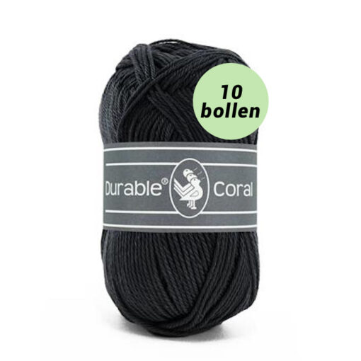 Durable Coral graphite 324 katoen garen - 10 bollen